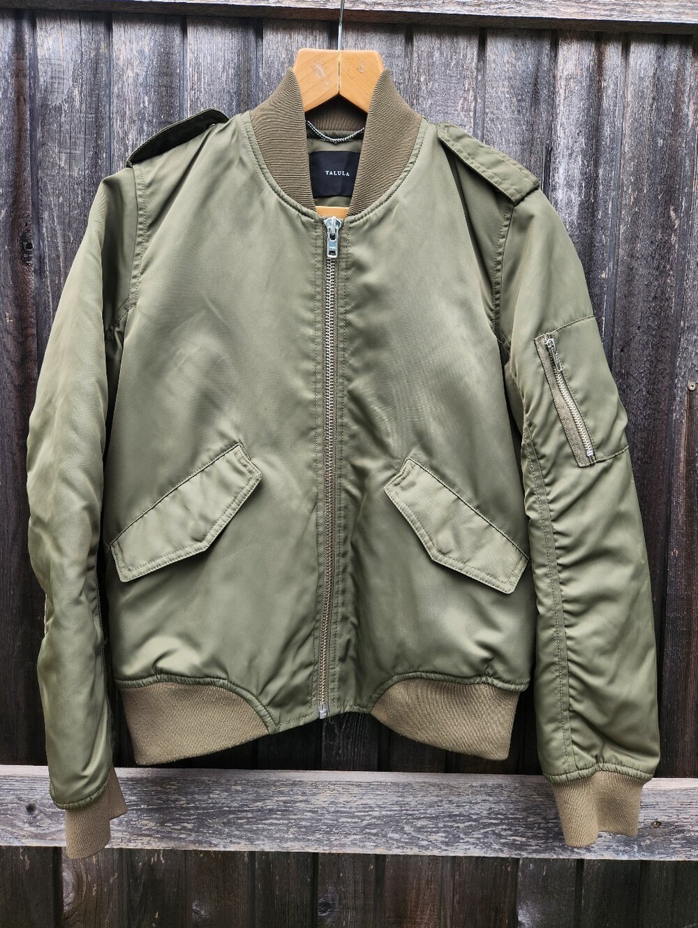 Artitzia Talula Olive Green Bomber Jacket